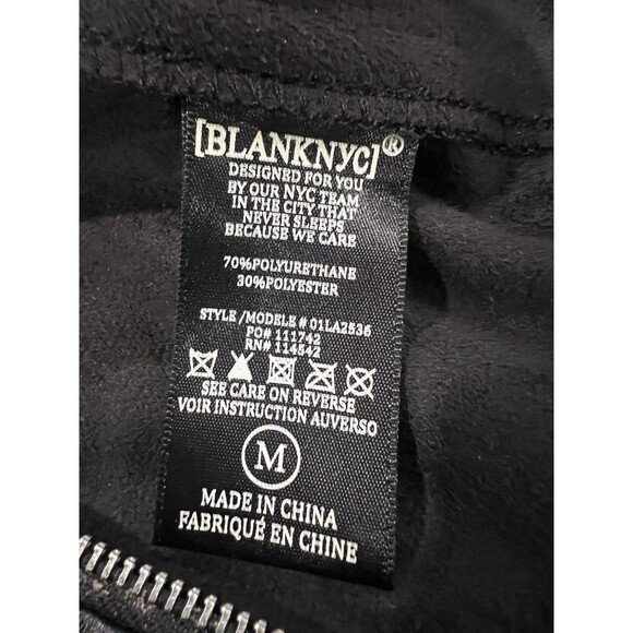 BlankNYC x Free People Black Vegan Leather Jumpsuit With Elastic Waist Medium - Picture 11 of 12